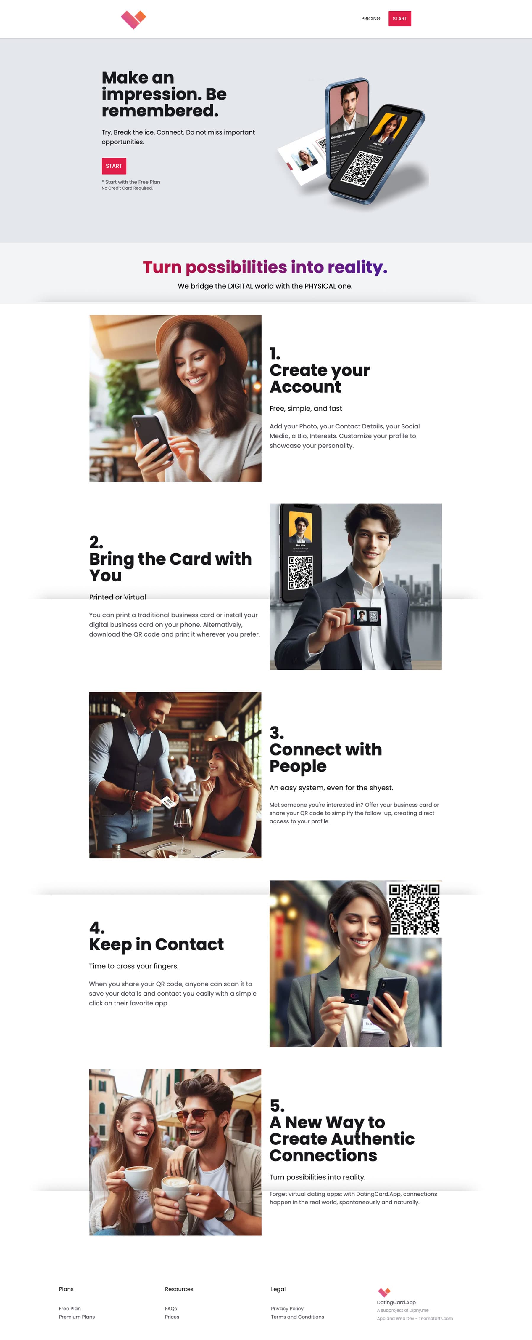 Mobile Dating Card