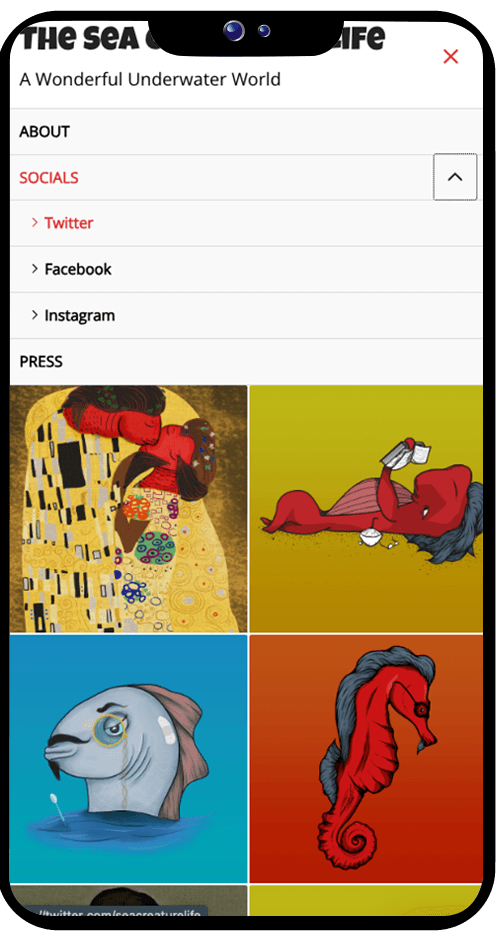 Mobile Sea Creatures Life