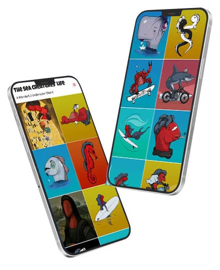 Sea Creatures Life Website Responsive